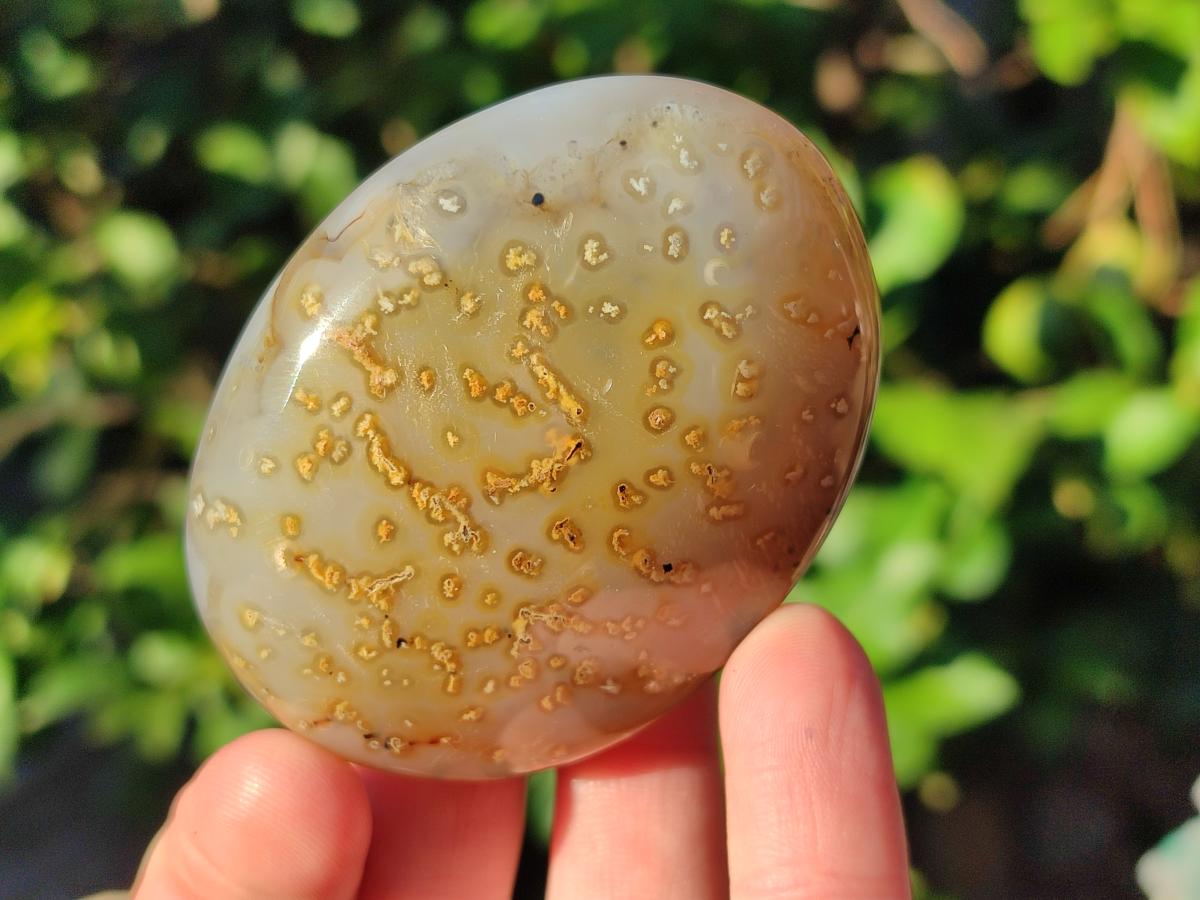 Polished Banded Agate Galets x 24 From Madagascar - Toprock Gemstones and Minerals 