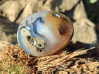 Polished Banded Agate Galets x 24 From Madagascar - Toprock Gemstones and Minerals 