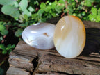 Polished Banded Agate Galets x 24 From Madagascar - Toprock Gemstones and Minerals 
