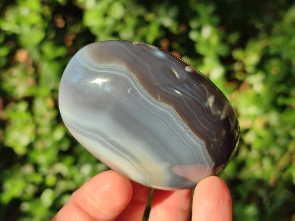 Polished Banded Agate Galets x 24 From Madagascar - Toprock Gemstones and Minerals 