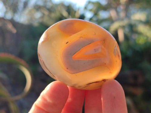 Polished Banded Agate Galets x 24 From Madagascar - Toprock Gemstones and Minerals 