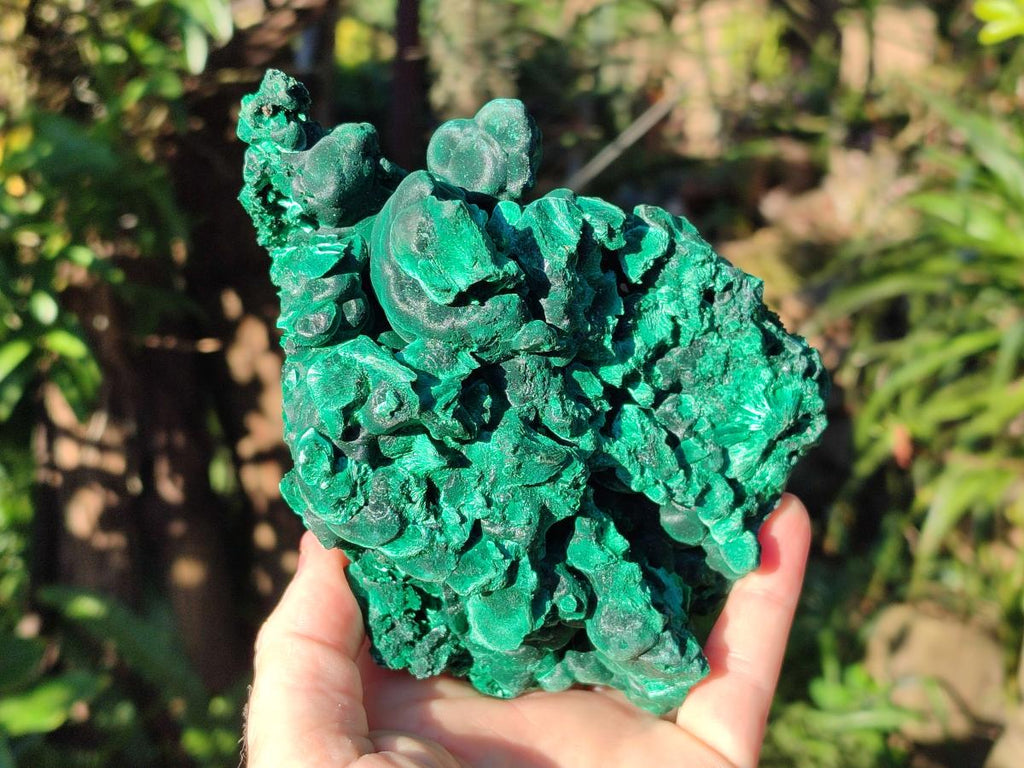 Natural Large Silky Malachite Specimens x 2 From Kasompe, Congo - Toprock Gemstones and Minerals 