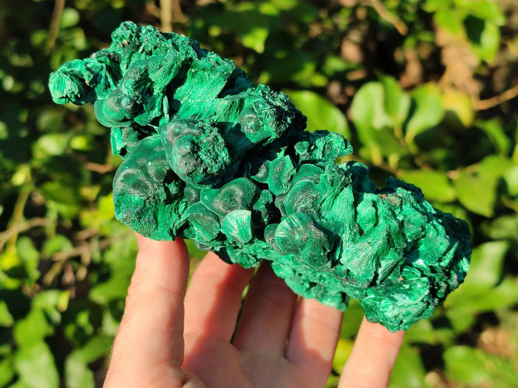 Natural Large Silky Malachite Specimens x 2 From Kasompe, Congo - Toprock Gemstones and Minerals 