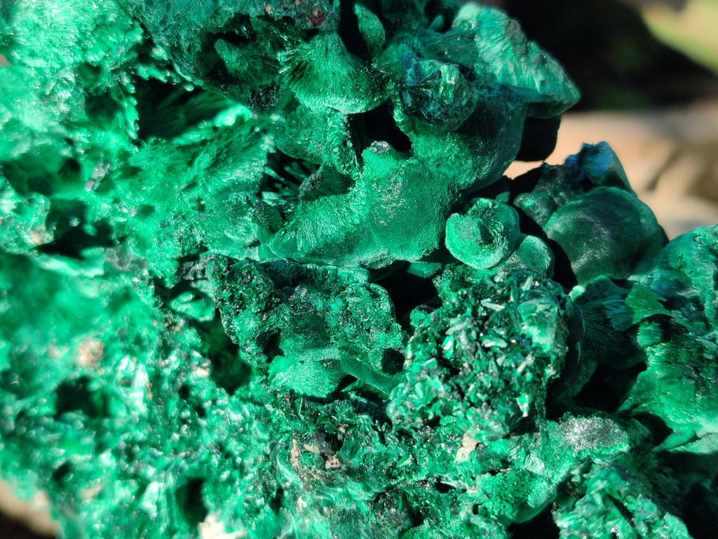 Natural Large Silky Malachite Specimens x 2 From Kasompe, Congo - Toprock Gemstones and Minerals 