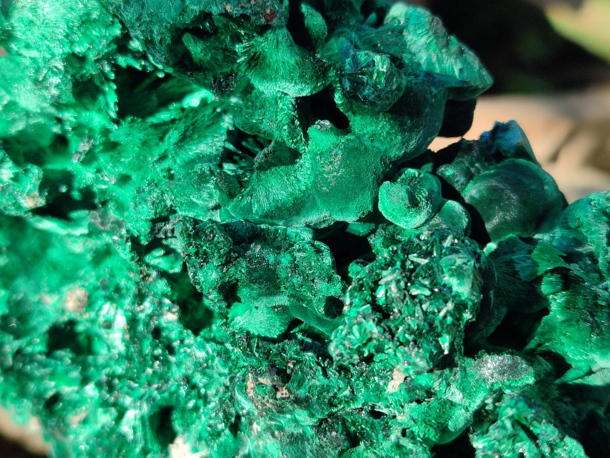 Natural Large Silky Malachite Specimens x 2 From Kasompe, Congo - Toprock Gemstones and Minerals 