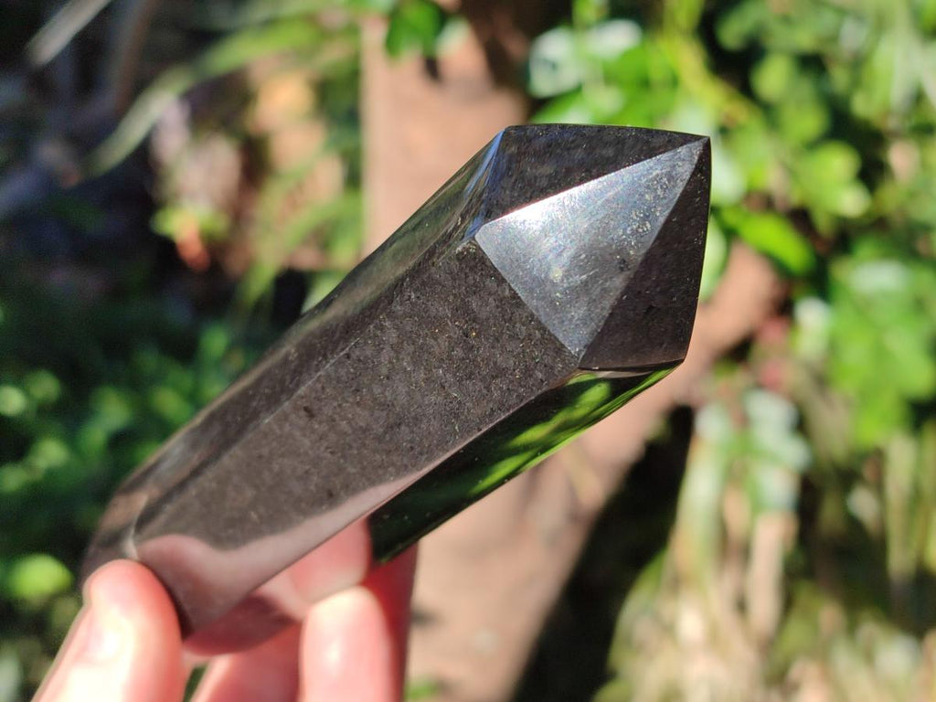 Polished Black Basalt Display Crystal Points x 8 From Madagascar - Toprock Gemstones and Minerals 