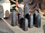 Polished Black Basalt Display Crystal Points x 8 From Madagascar - Toprock Gemstones and Minerals 