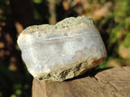Polished On One Side Blue Lace Agate Geodes x 12 From Nsanje, Malawi - Toprock Gemstones and Minerals 