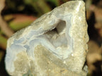 Polished On One Side Blue Lace Agate Geodes x 12 From Nsanje, Malawi - Toprock Gemstones and Minerals 