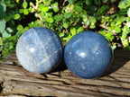 Polished Lazulite Spheres x 2 From Madagascar - Toprock Gemstones and Minerals 