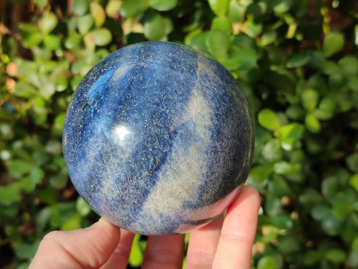 Polished Lazulite Spheres x 2 From Madagascar - Toprock Gemstones and Minerals 