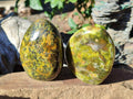 Polished Green Opal Standing Display Pieces x 6 From Betroka, Madagascar - Toprock Gemstones and Minerals 