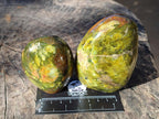 Polished Green Opal Standing Display Pieces x 6 From Betroka, Madagascar - Toprock Gemstones and Minerals 
