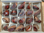 Polished One Side Red Shashe River Agate Nodules x 20 From Shashe River, Zimbabwe - Toprock Gemstones and Minerals 