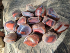 Polished One Side Red Shashe River Agate Nodules x 20 From Shashe River, Zimbabwe - Toprock Gemstones and Minerals 