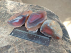Polished One Side Red Shashe River Agate Nodules x 20 From Shashe River, Zimbabwe - Toprock Gemstones and Minerals 