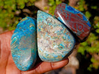 Polished Shattuckite Free Forms x 12 From Kaokoveld, Namibia - Toprock Gemstones and Minerals 
