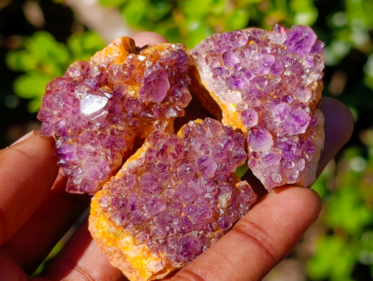 Natural Small Dark Purple Amethyst Crystal Clusters x 70 From Boekenhouthoek, South Africa - Toprock Gemstones and Minerals 