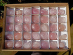 Polished Gemmy Rose Quartz Palm Stones x 35 From Madagascar - Toprock Gemstones and Minerals 