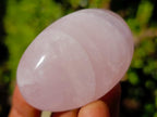 Polished Gemmy Rose Quartz Palm Stones x 35 From Madagascar - Toprock Gemstones and Minerals 