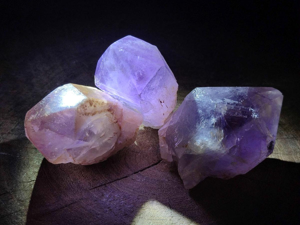 Polished Jacaranda Amethyst Crystals x 12 From Mumbwa, Zambia - Toprock Gemstones and Minerals 
