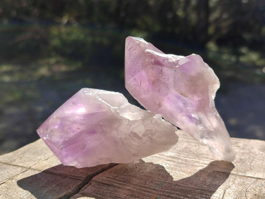 Polished Jacaranda Amethyst Crystals x 12 From Mumbwa, Zambia - Toprock Gemstones and Minerals 