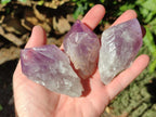 Polished Jacaranda Amethyst Crystals x 12 From Mumbwa, Zambia - Toprock Gemstones and Minerals 