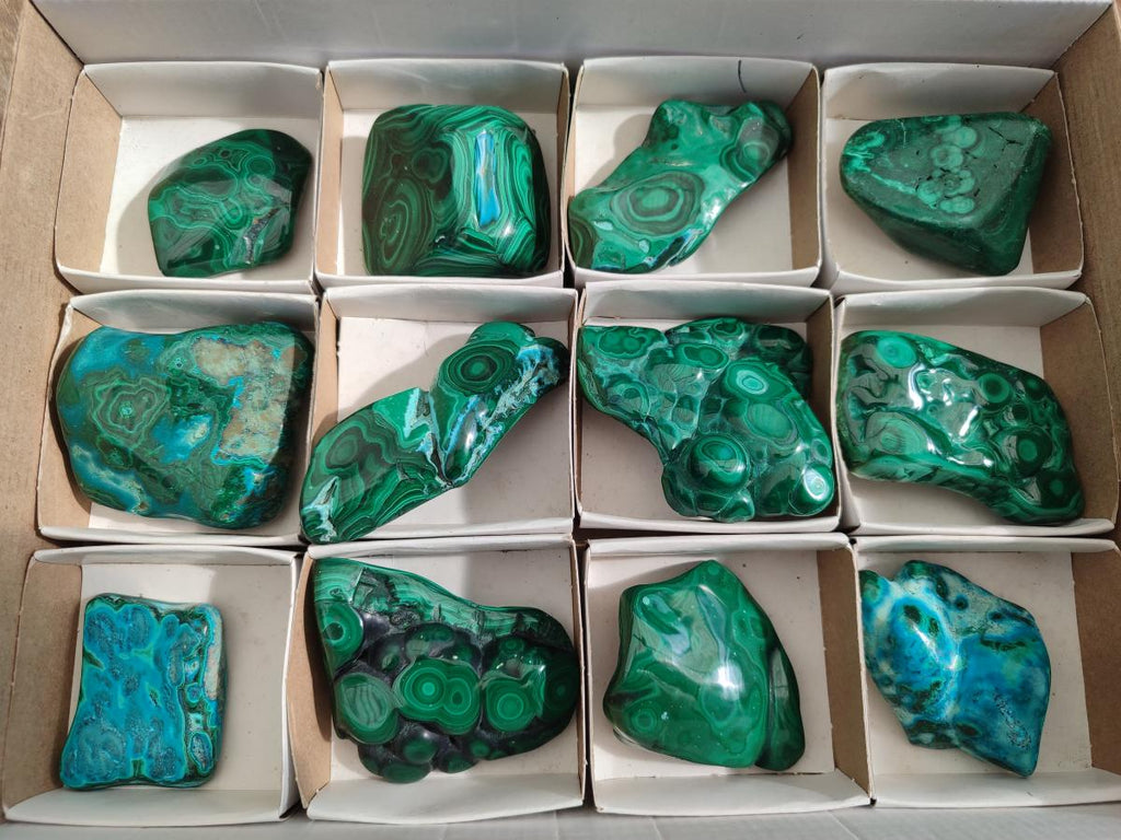 Polished Malacolla Free Forms x 6 From Kulukuluku, Congo - Toprock Gemstones and Minerals 