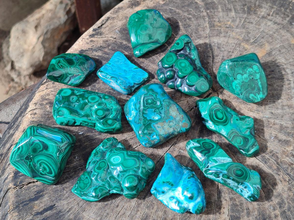 Polished Malacolla Free Forms x 6 From Kulukuluku, Congo - Toprock Gemstones and Minerals 