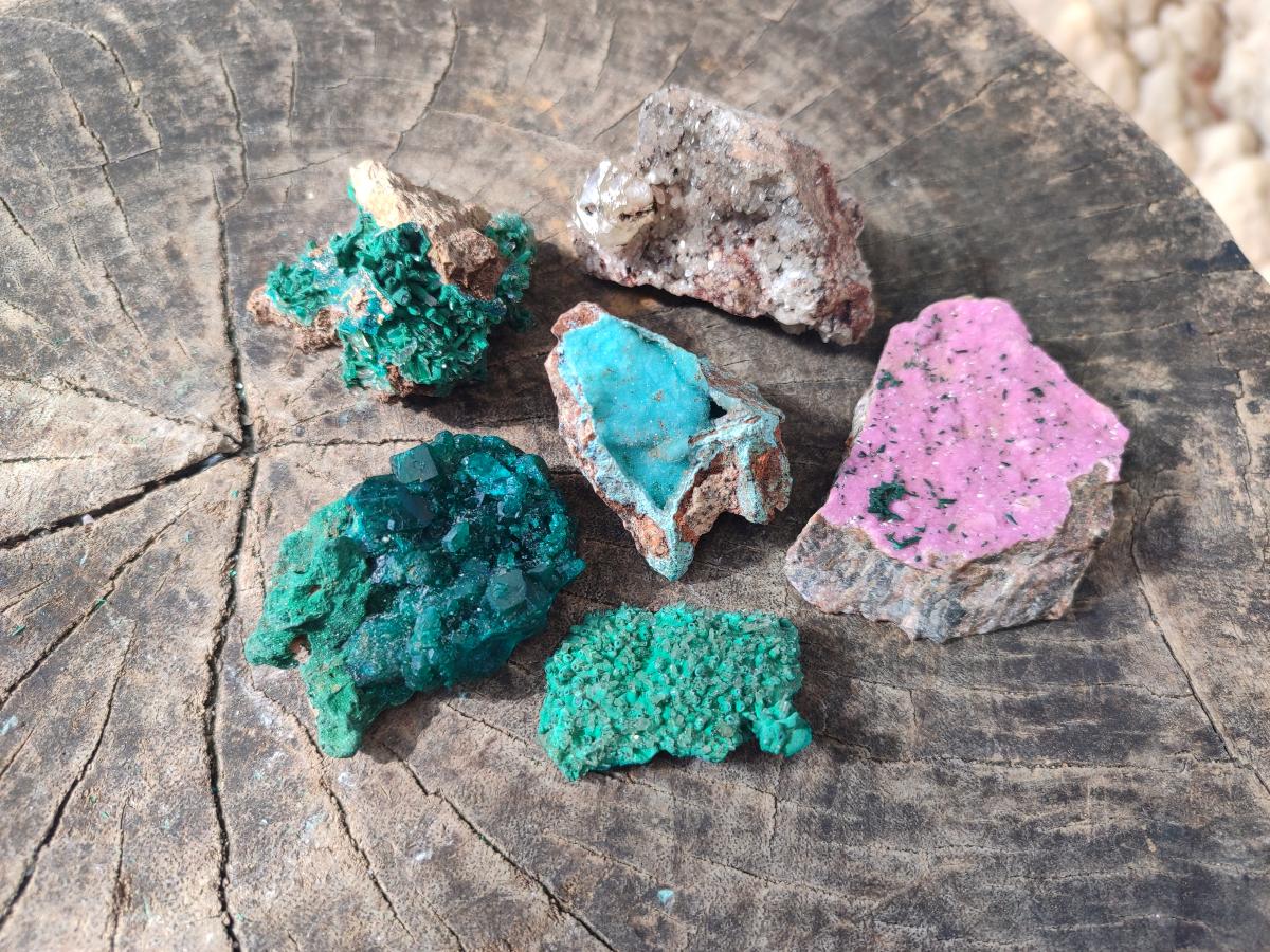 Natural Mix of Multi Mineral Specimens x 6 From Congo - Toprock Gemstones and Minerals 