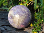 Polished Lepidolite with Pink Rubellite Spheres x 3 From Ambatondrazaka, Madagascar - Toprock Gemstones and Minerals 