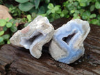 Natural Blue Lace Agate Geodes x 13 From Nsanje, Malawi - Toprock Gemstones and Minerals 