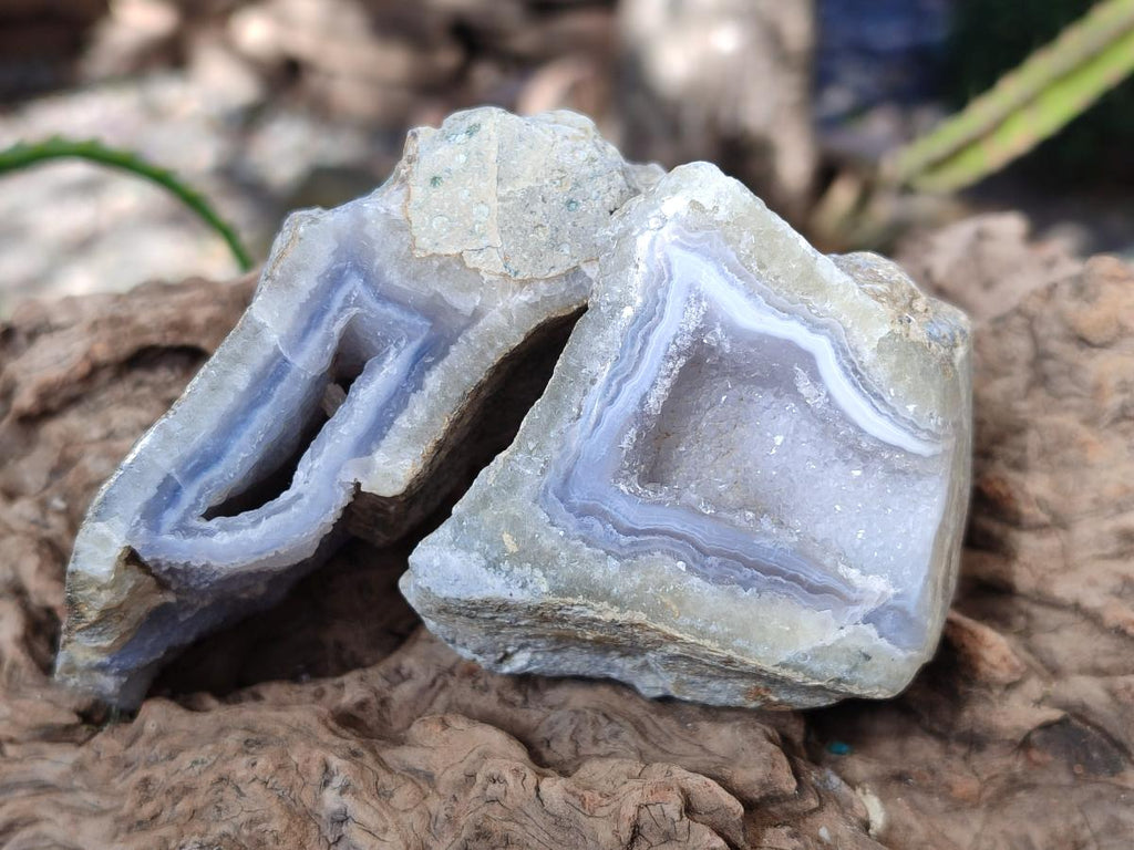Natural Blue Lace Agate Geodes x 13 From Nsanje, Malawi - Toprock Gemstones and Minerals 