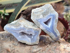 Natural Blue Lace Agate Geodes x 13 From Nsanje, Malawi - Toprock Gemstones and Minerals 