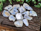 Natural Blue Lace Agate Geodes x 13 From Nsanje, Malawi - Toprock Gemstones and Minerals 