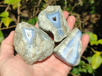 Natural Blue Lace Agate Geodes x 13 From Nsanje, Malawi - Toprock Gemstones and Minerals 