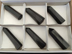 Polished Black Basalt Display Crystals x 6 From Madagascar - Toprock Gemstones and Minerals 