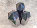 Polished Black Basalt Display Crystals x 6 From Madagascar - Toprock Gemstones and Minerals 