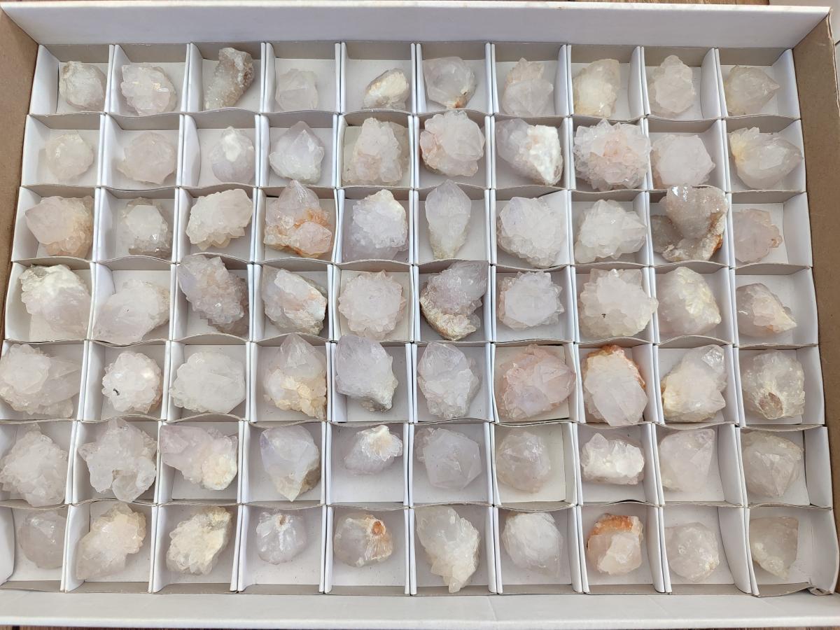Natural White Cactus Flower Spirit Quartz Single Crystals x 70 From Boekenhouthoek, South Africa - Toprock Gemstones and Minerals 