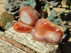 Polished One Side Red Shashe River Agate Nodules x 24 From Shashe River, Zimbabwe - Toprock Gemstones and Minerals 