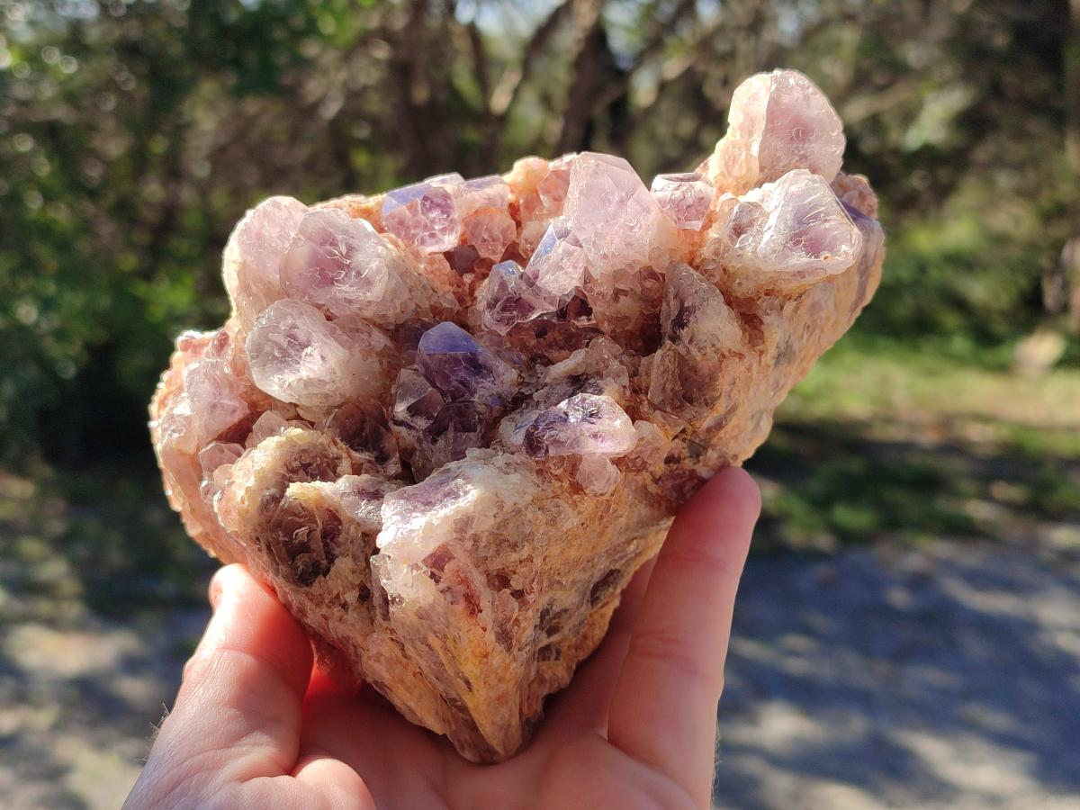 Natural Sugar Amethyst Clusters x 3 From Zambia - Toprock Gemstones and Minerals 