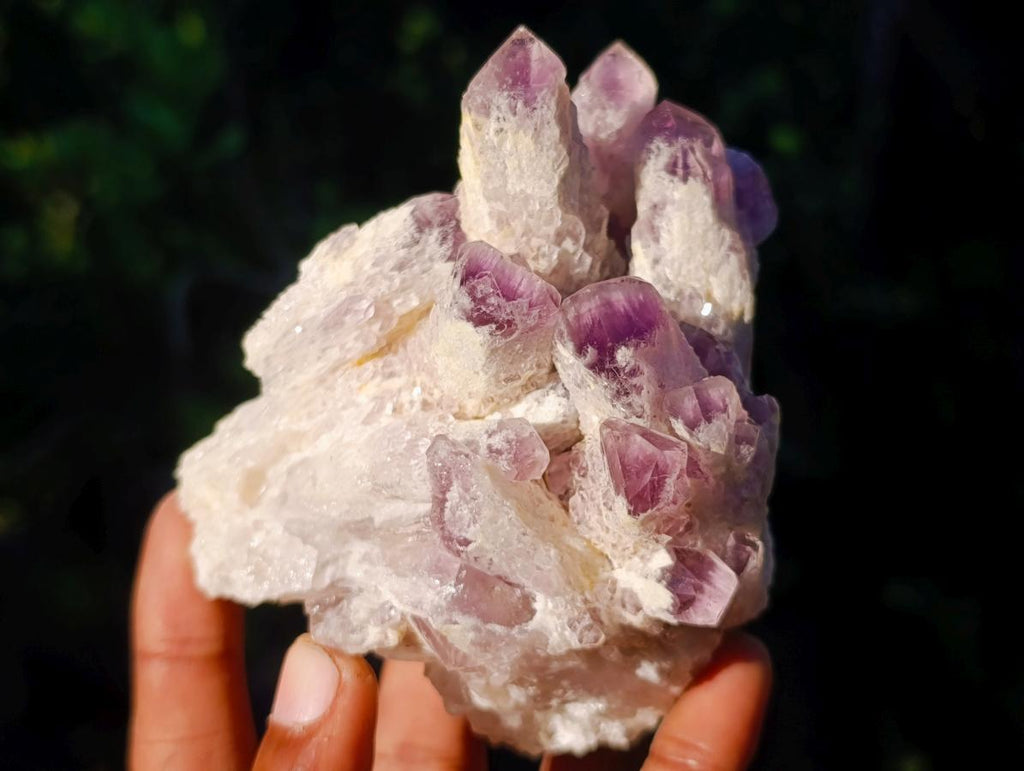 Natural Sugar Amethyst Clusters x 3 From Zambia - Toprock Gemstones and Minerals 