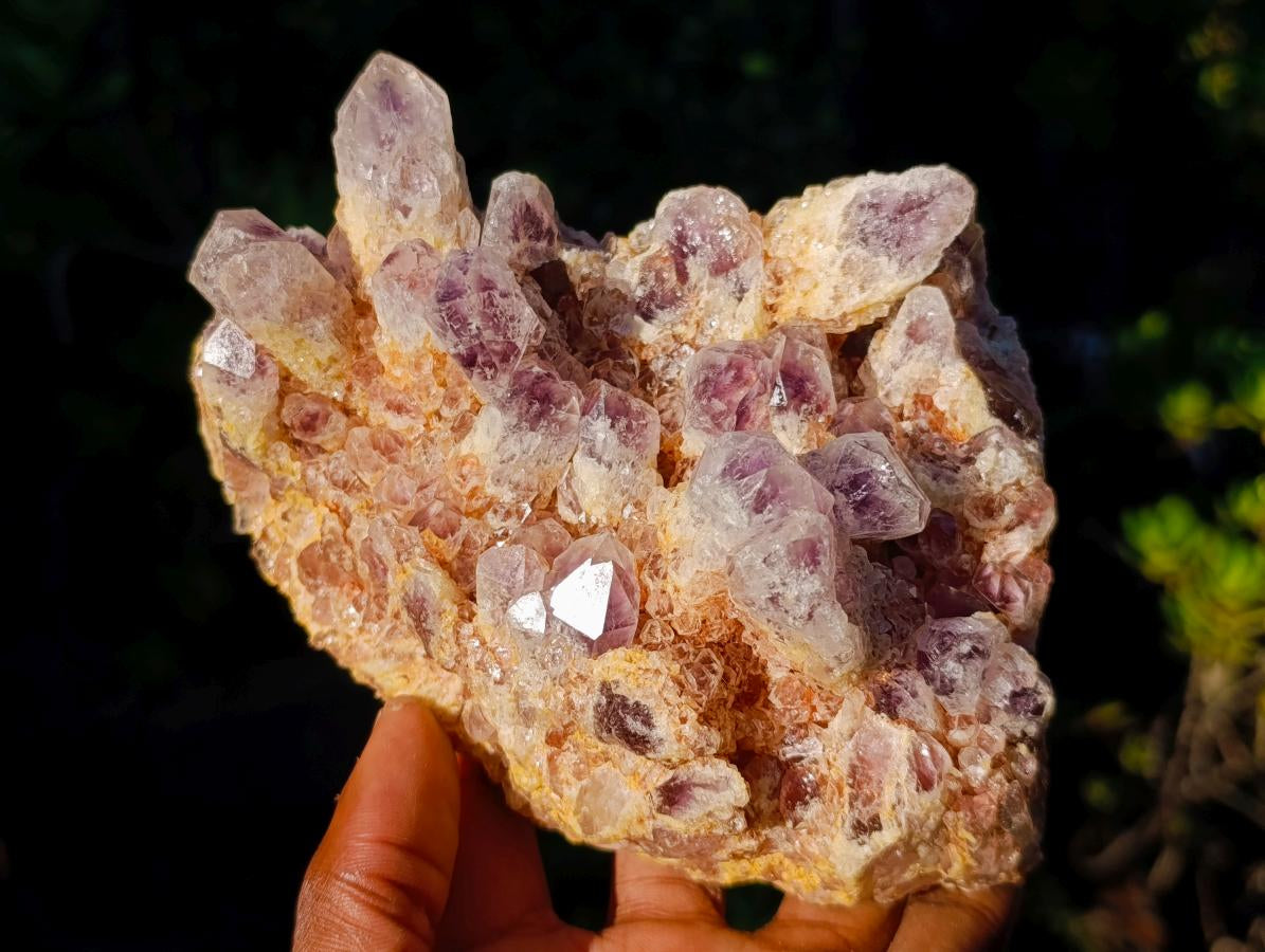 Natural Sugar Amethyst Clusters x 3 From Zambia - Toprock Gemstones and Minerals 