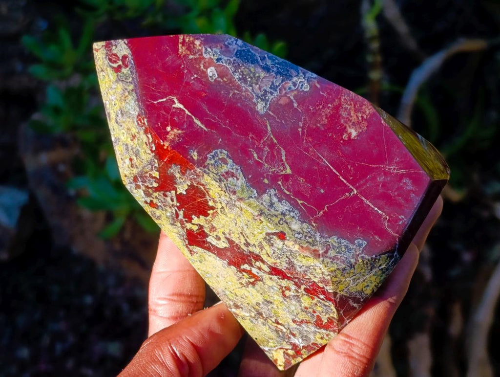 Polished Bastite Dragonsblood Stone Display Crystals x 2 From Tshipise, South Africa - Toprock Gemstones and Minerals 