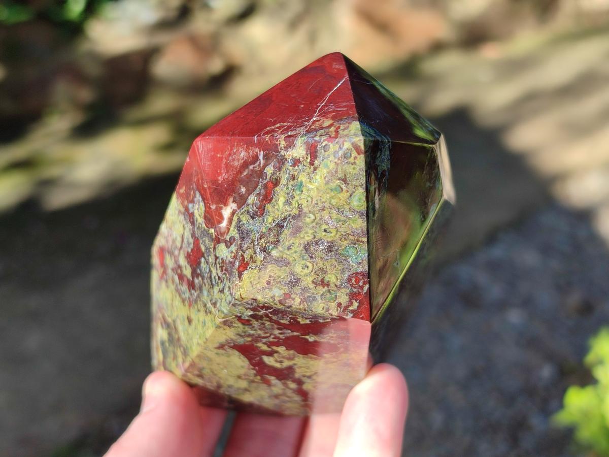 Polished Bastite Dragonsblood Stone Display Crystals x 2 From Tshipise, South Africa - Toprock Gemstones and Minerals 