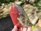 Polished Bastite Dragonsblood Stone Display Crystals x 2 From Tshipise, South Africa - Toprock Gemstones and Minerals 