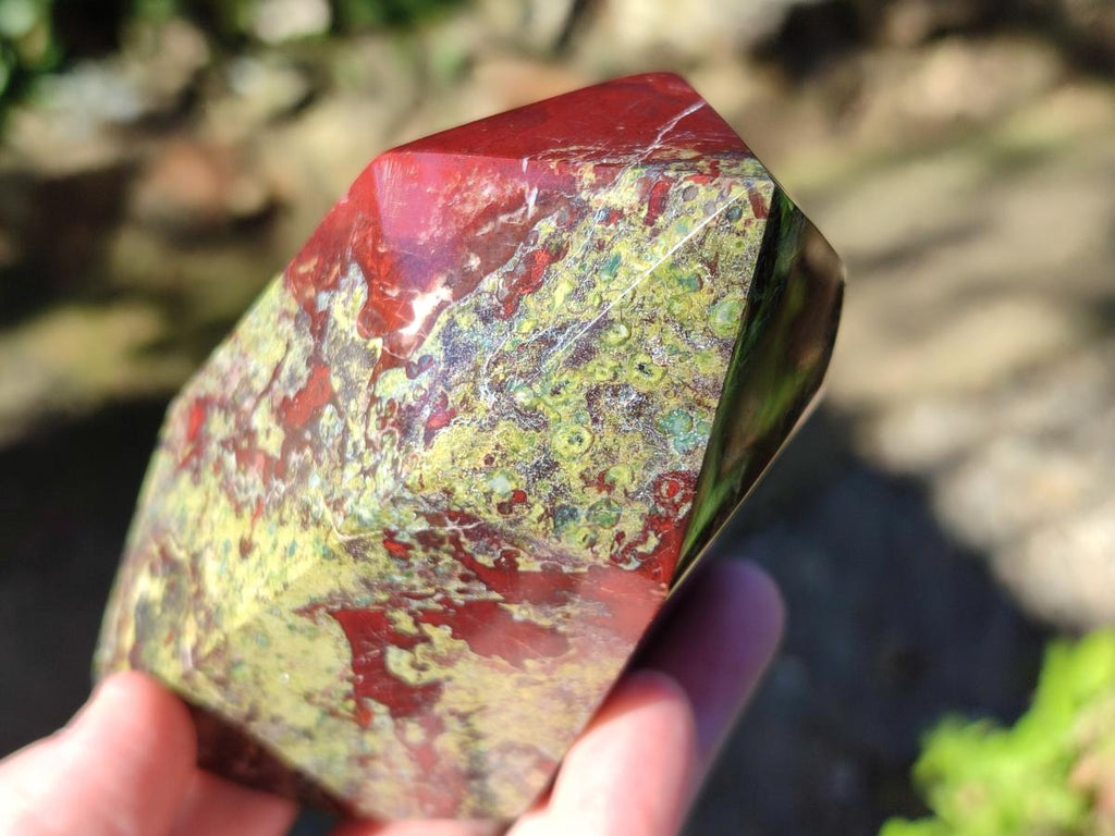 Polished Bastite Dragonsblood Stone Display Crystals x 2 From Tshipise, South Africa - Toprock Gemstones and Minerals 