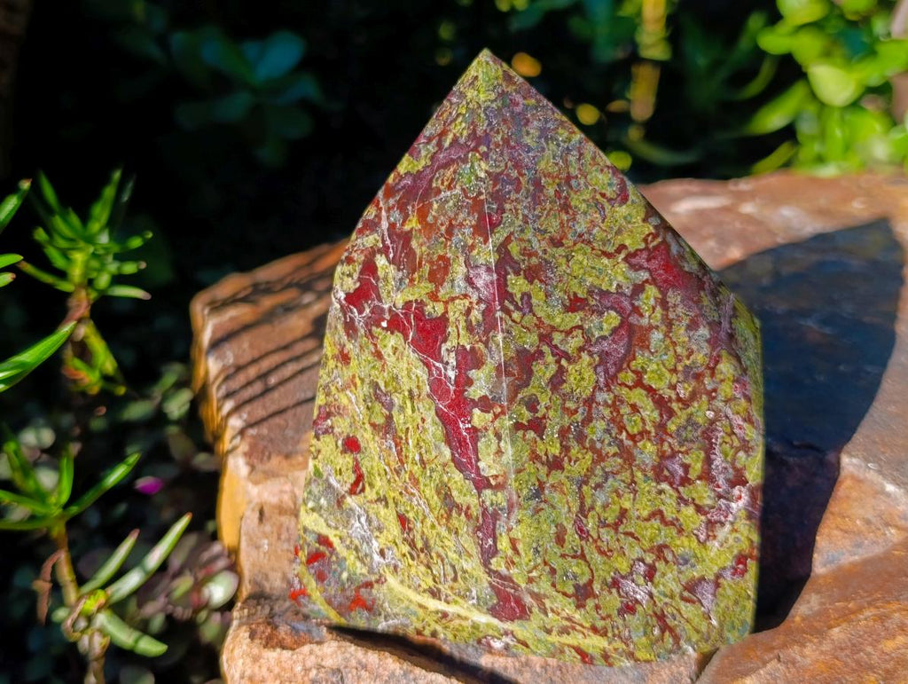 Polished Bastite Dragonsblood Stone Display Crystals x 2 From Tshipise, South Africa - Toprock Gemstones and Minerals 