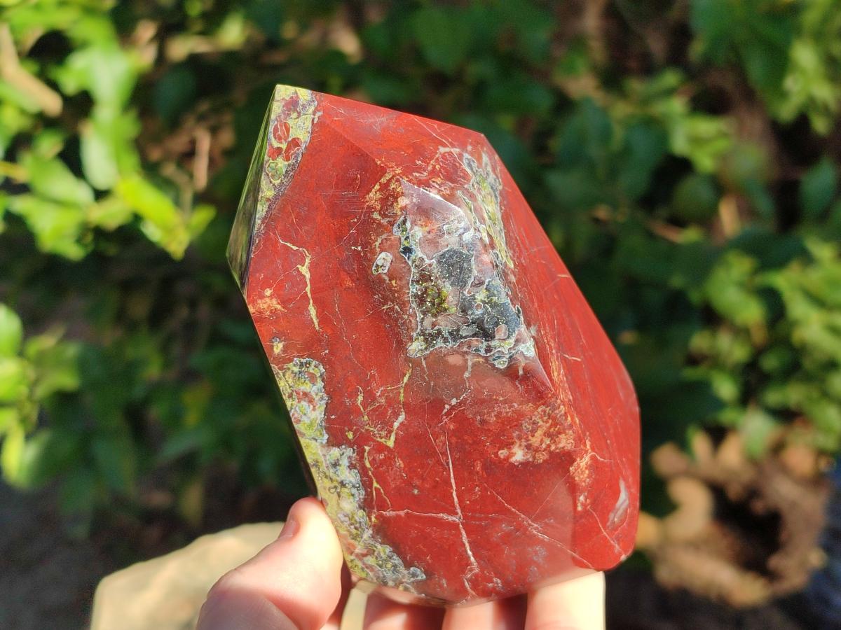 Polished Bastite Dragonsblood Stone Display Crystals x 2 From Tshipise, South Africa - Toprock Gemstones and Minerals 