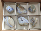 Polished Blue Lace Agate Standing Display Pieces x 6 From Nsanje, Malawi - Toprock Gemstones and Minerals 